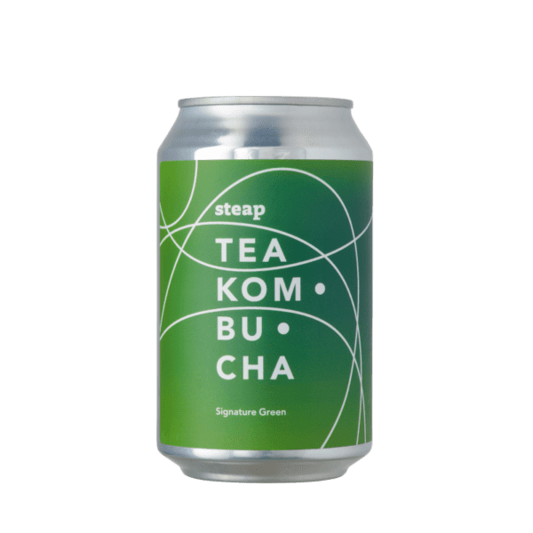Steap kombucha Signature Green can
